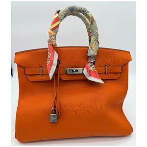 Hermes Birkin 35 Retourne Orange Togo